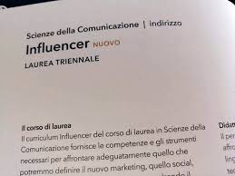 corso di laurea per influencer