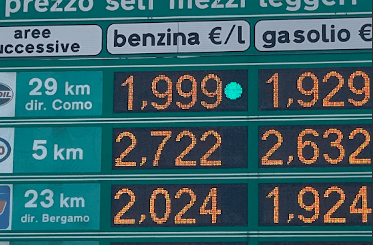 benzina alle stelle