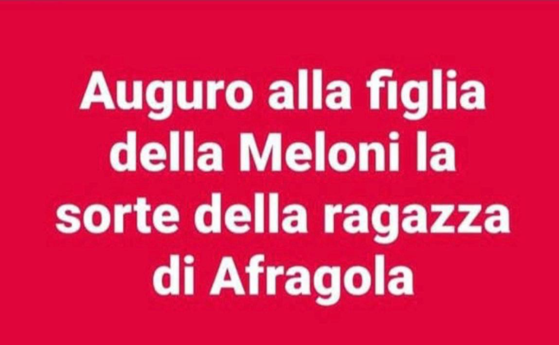 Meloni minacce Afragola Martina