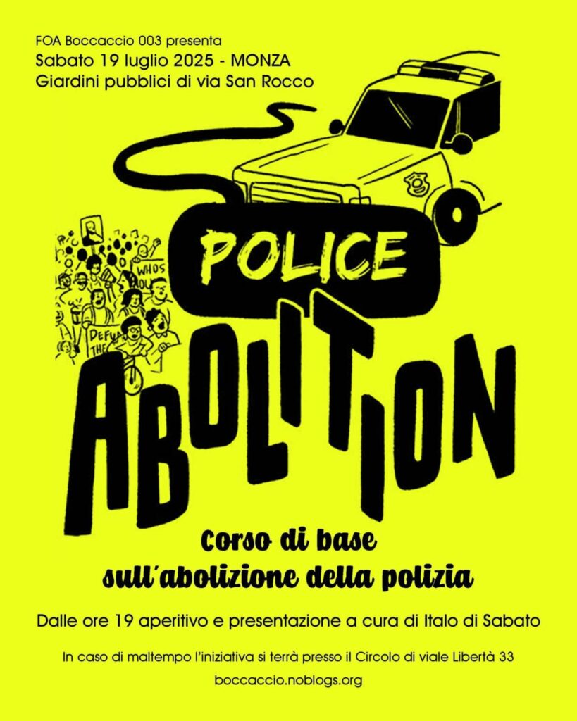 volantino abolire la polizia