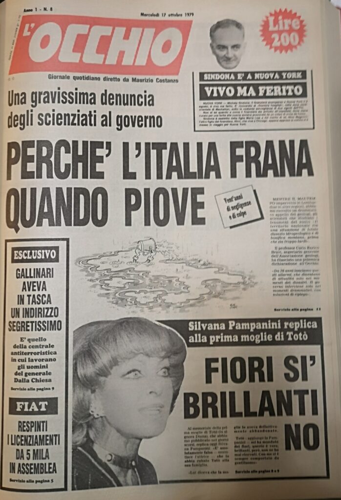 copertina giornale l'Occhio