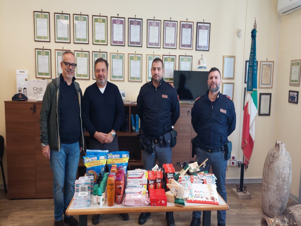 La Polizia dona alla Fondazione Don Cosimino Fronzuto gli alimenti sequestrati